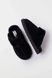Minnetonka Chesney Faux Fur Suede Scuff Slippers