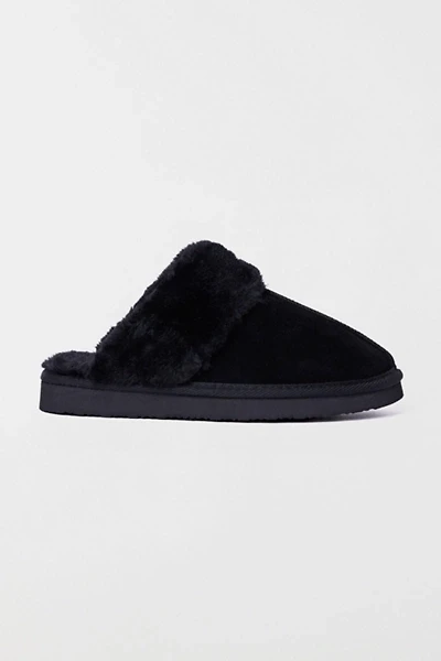 Minnetonka Chesney Faux Fur Suede Scuff Slippers
