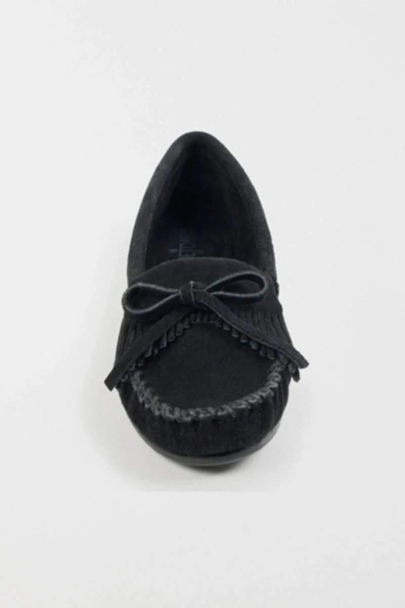 Minnetonka Suede Kilty Hardsole Moccasins
