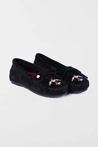 Minnetonka  Women's Thunderbird Animikii Suede Beaded Moccasin