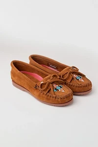 Minnetonka Nizhoni Suede Beaded Moccasin