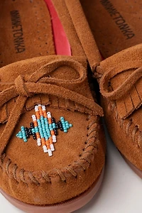 Minnetonka Nizhoni Suede Beaded Moccasin