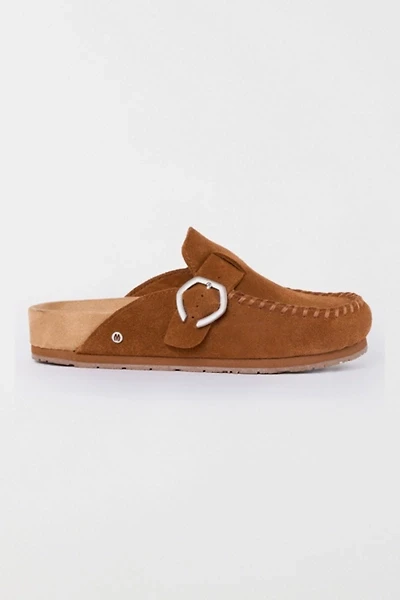 Minnetonka Suede Buckle Clog