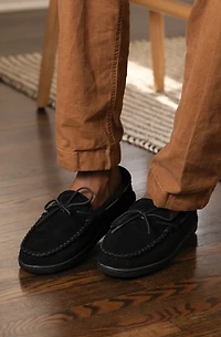 Minnetonka Suede Hardsole Moccasin Slipper
