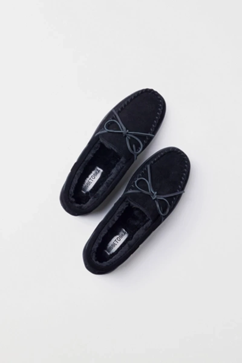 Minnetonka Suede Hardsole Moccasin Slipper