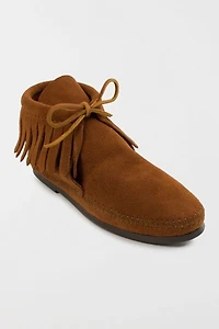 Minnetonka Suede Classic Fringe Moccasin Boot