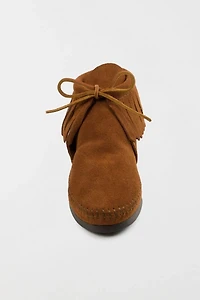 Minnetonka Suede Classic Fringe Moccasin Boot