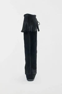 Minnetonka Suede Lace-Up Moccasin Boot