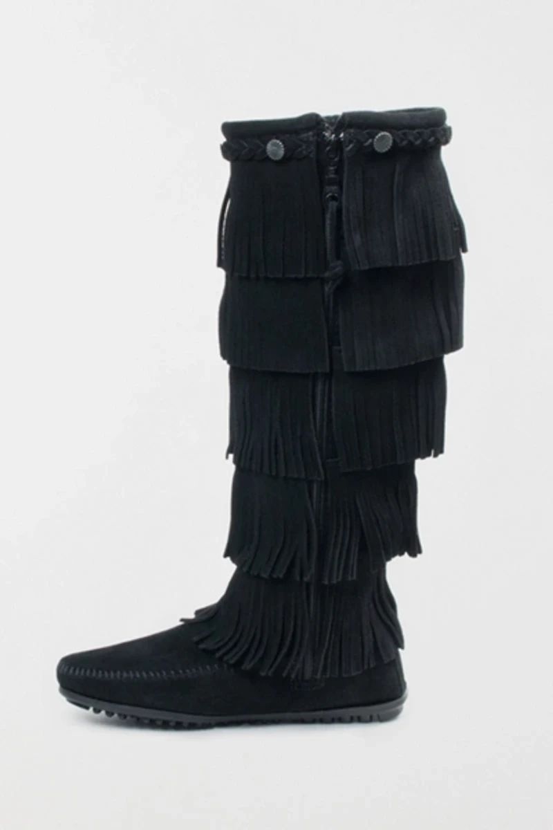 Minnetonka Suede 5-Layer Fringe Boot