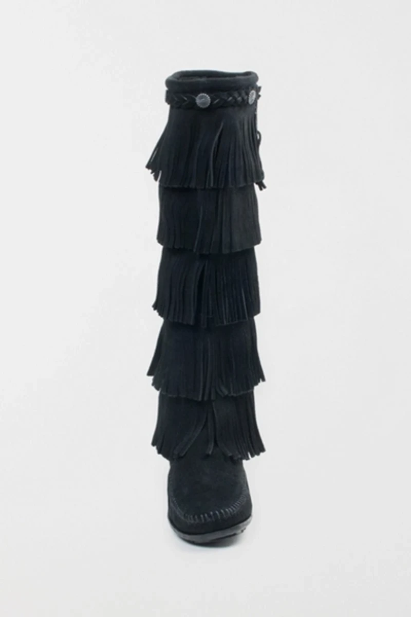 Minnetonka Suede 5-Layer Fringe Boot