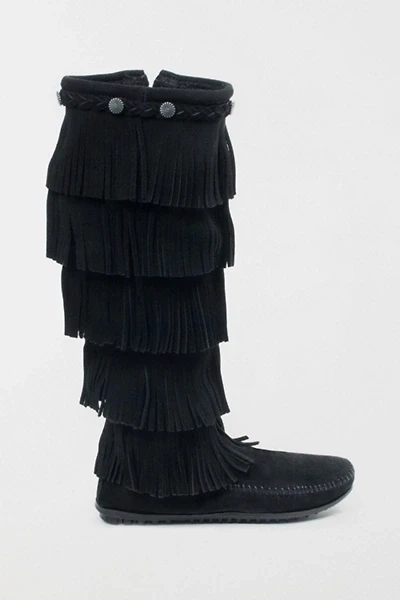 Minnetonka Suede 5-Layer Fringe Boot