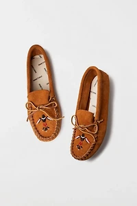 Minnetonka Men's Thunderbird Animikii Suede Beaded Softsole Moccasin