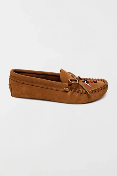 Minnetonka Men's Thunderbird Animikii Suede Beaded Softsole Moccasin