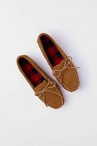 Minnetonka Suede Fleece Lined Softsole Moccasin Slipper