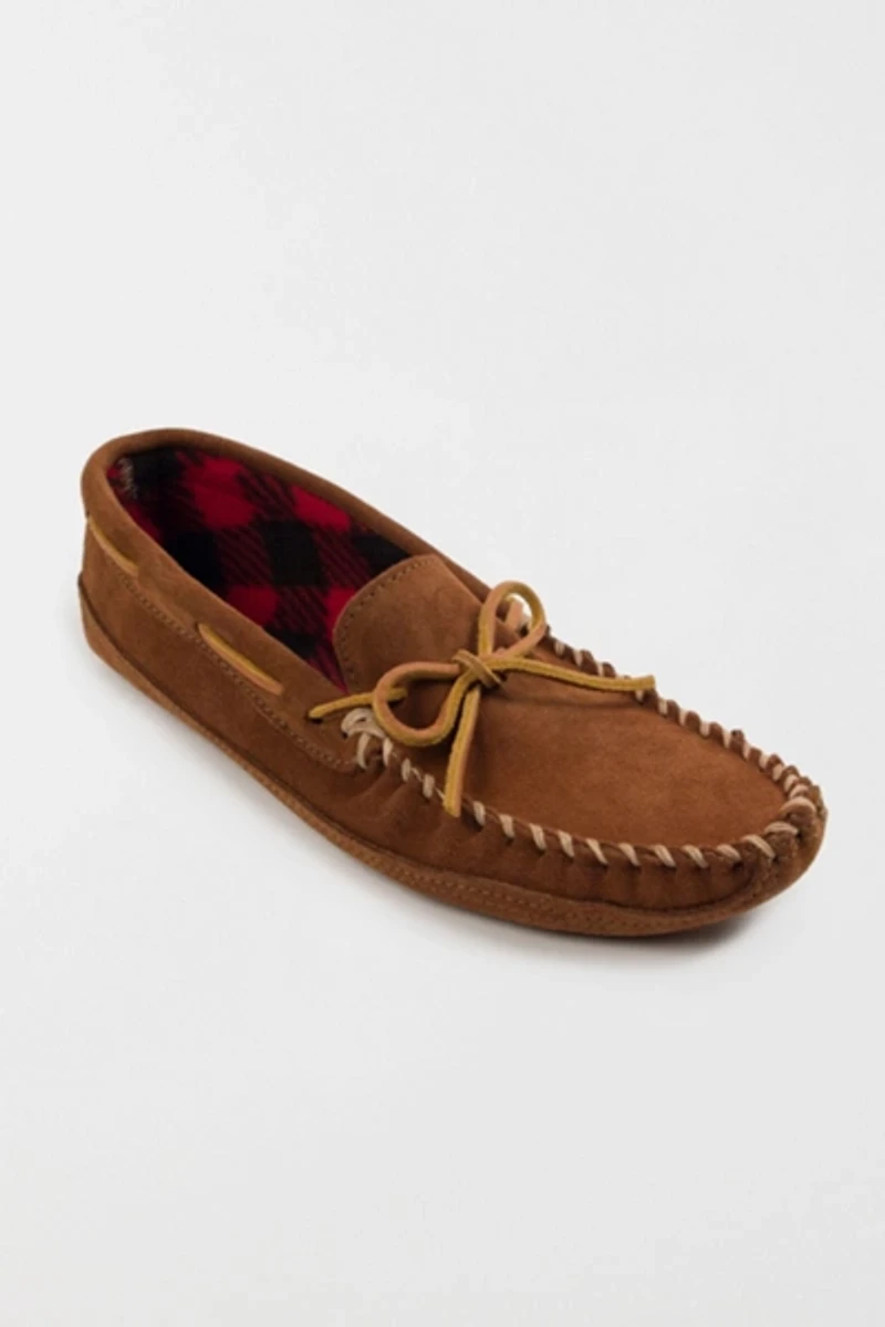 Minnetonka Suede Fleece Lined Softsole Moccasin Slipper