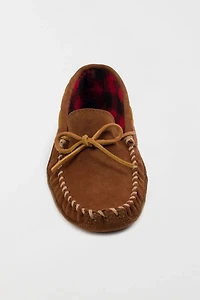Minnetonka Suede Fleece Lined Softsole Moccasin Slipper