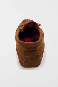 Minnetonka Suede Fleece Lined Softsole Moccasin Slipper