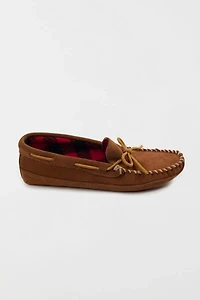 Minnetonka Suede Fleece Lined Softsole Moccasin Slipper