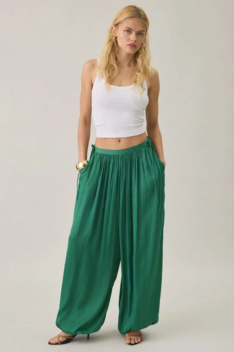 AllSaints Eshe Baggy Fit Satin Pants