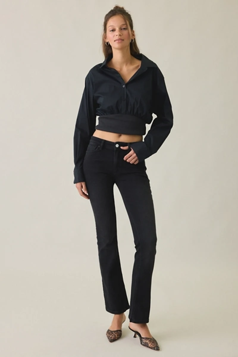 AllSaints Haldan Mid-Rise Slim Bootcut Jeans