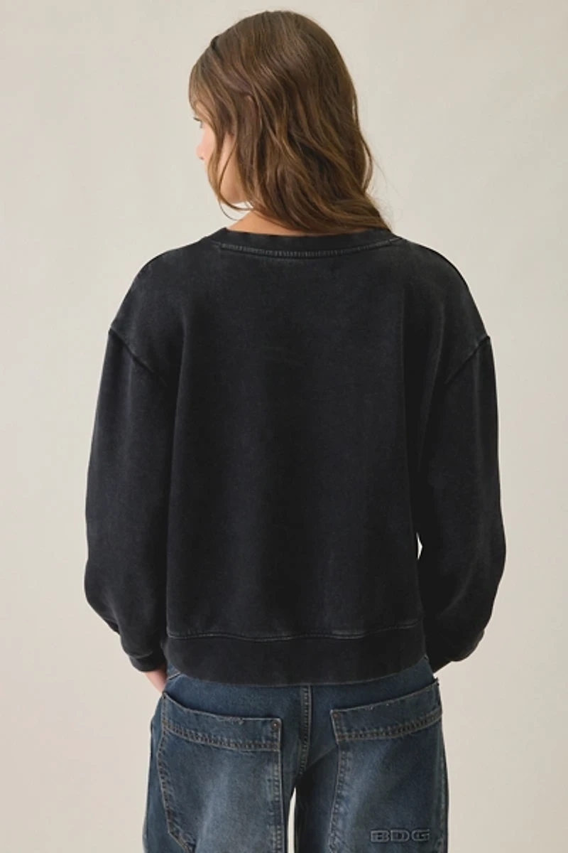 AllSaints Pippa Chains Embellished Graphic Crew Neck Pullover