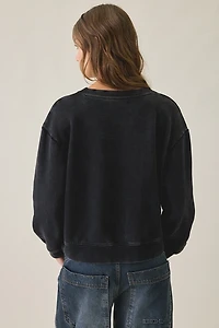 AllSaints Pippa Chains Embellished Graphic Crew Neck Pullover