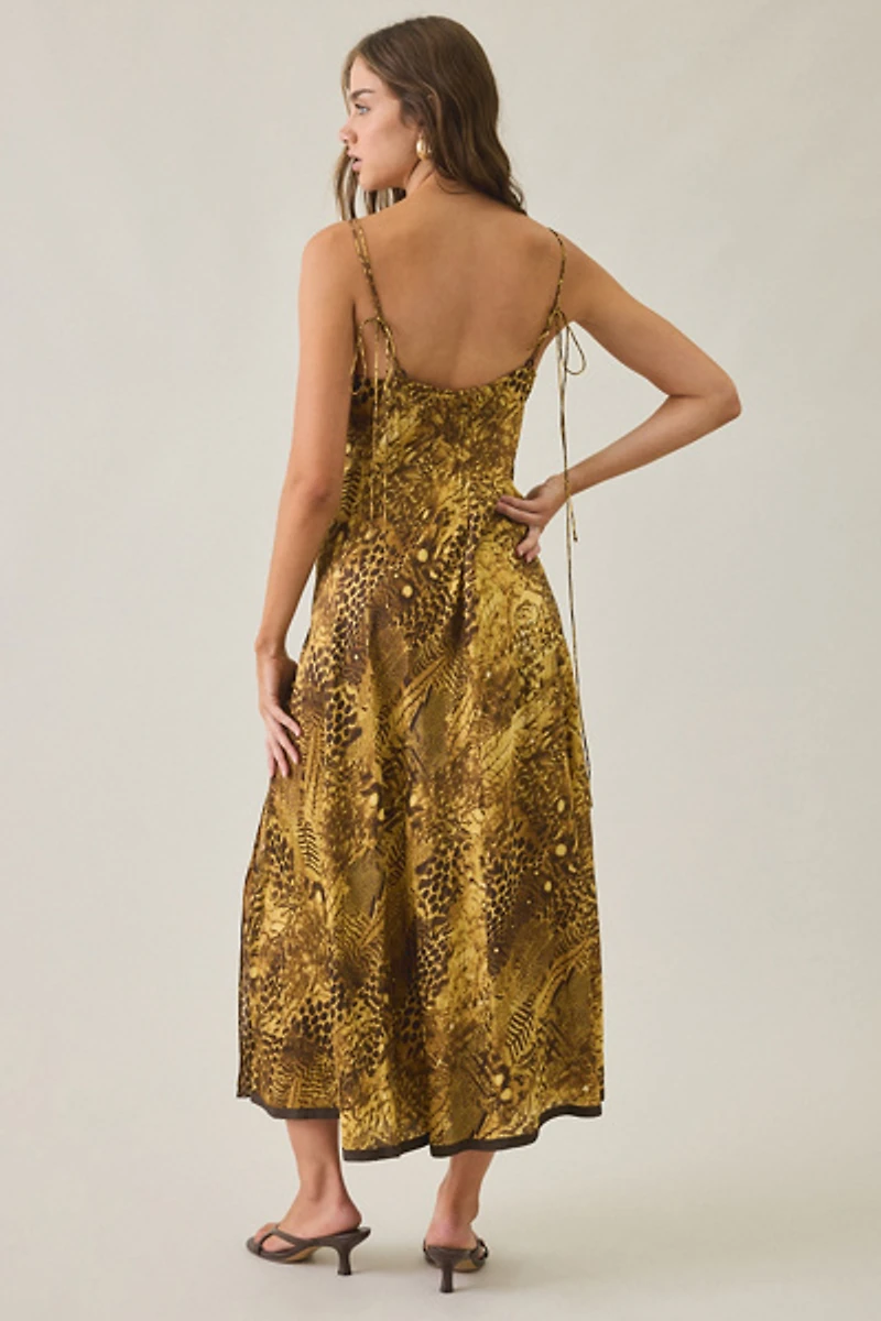 AllSaints Claire Asymmetric Cowl Neck Maxi Dress
