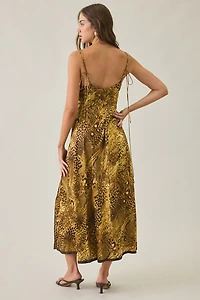 AllSaints Claire Asymmetric Cowl Neck Maxi Dress