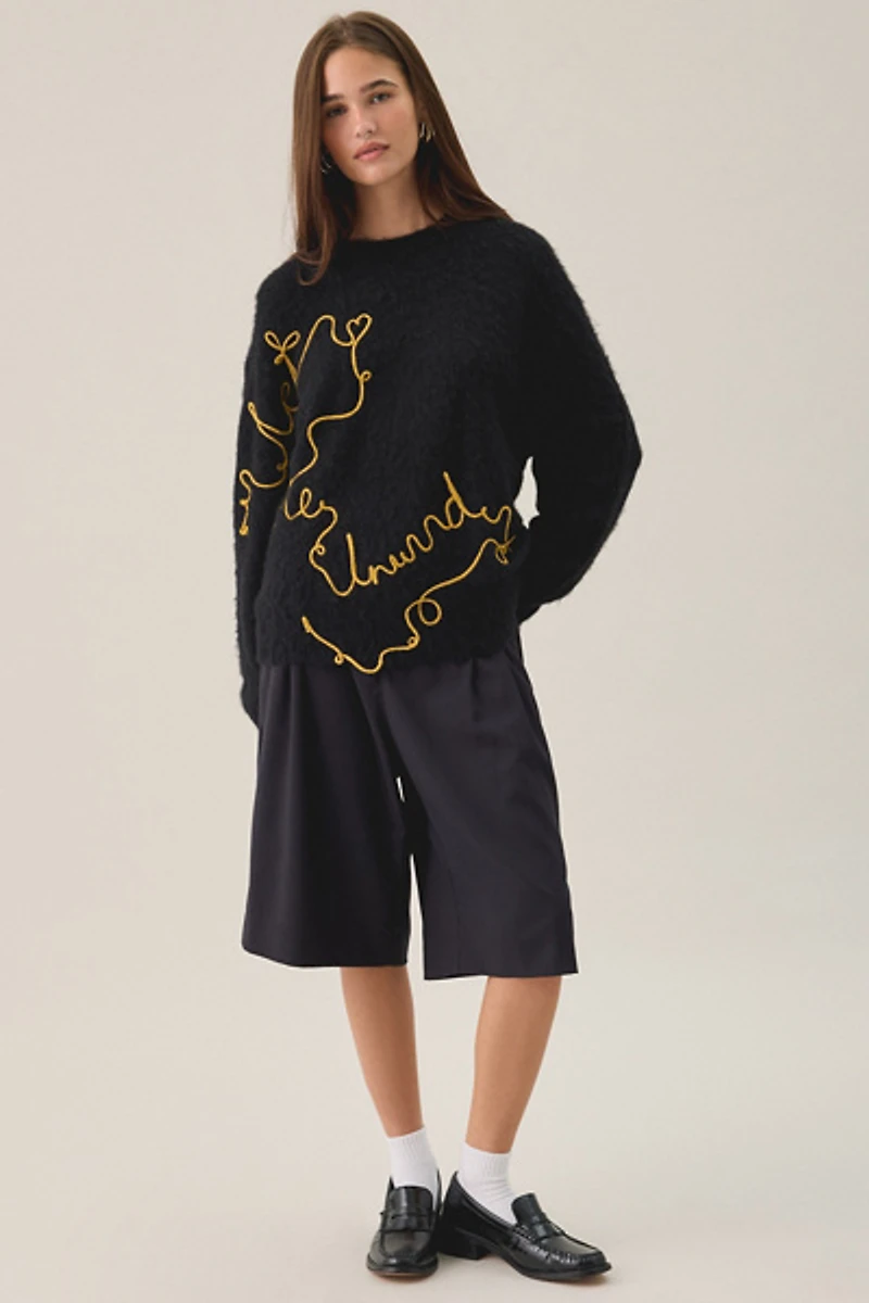AllSaints Unwind Motif Crew Neck Sweater