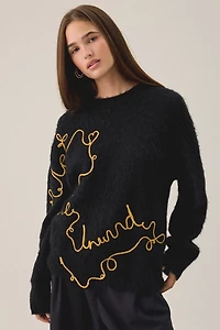 AllSaints Unwind Motif Crew Neck Sweater