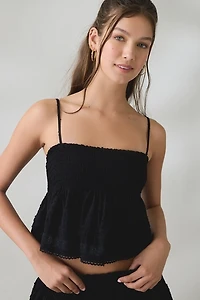Kimchi Blue Coffee Date Flutter Lace Trim Shorts 2-Piece Set