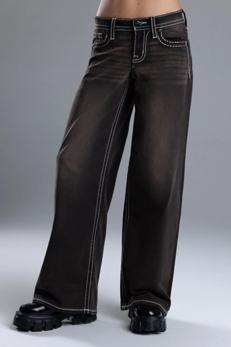 Miss Me Sevryn Stitched Wide Leg Jeans