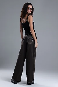 Miss Me Sevryn Stitched Wide Leg Jeans