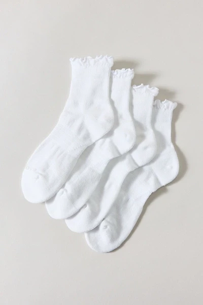 New Balance Active Ruffle Quarter Crew Socks 2-Pack