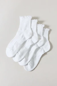New Balance Active Ruffle Quarter Crew Socks 2-Pack