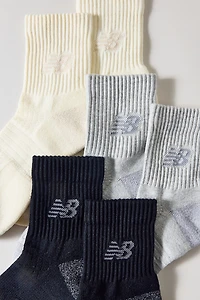 New Balance Active Premium Quarter Crew Socks 3-Pack