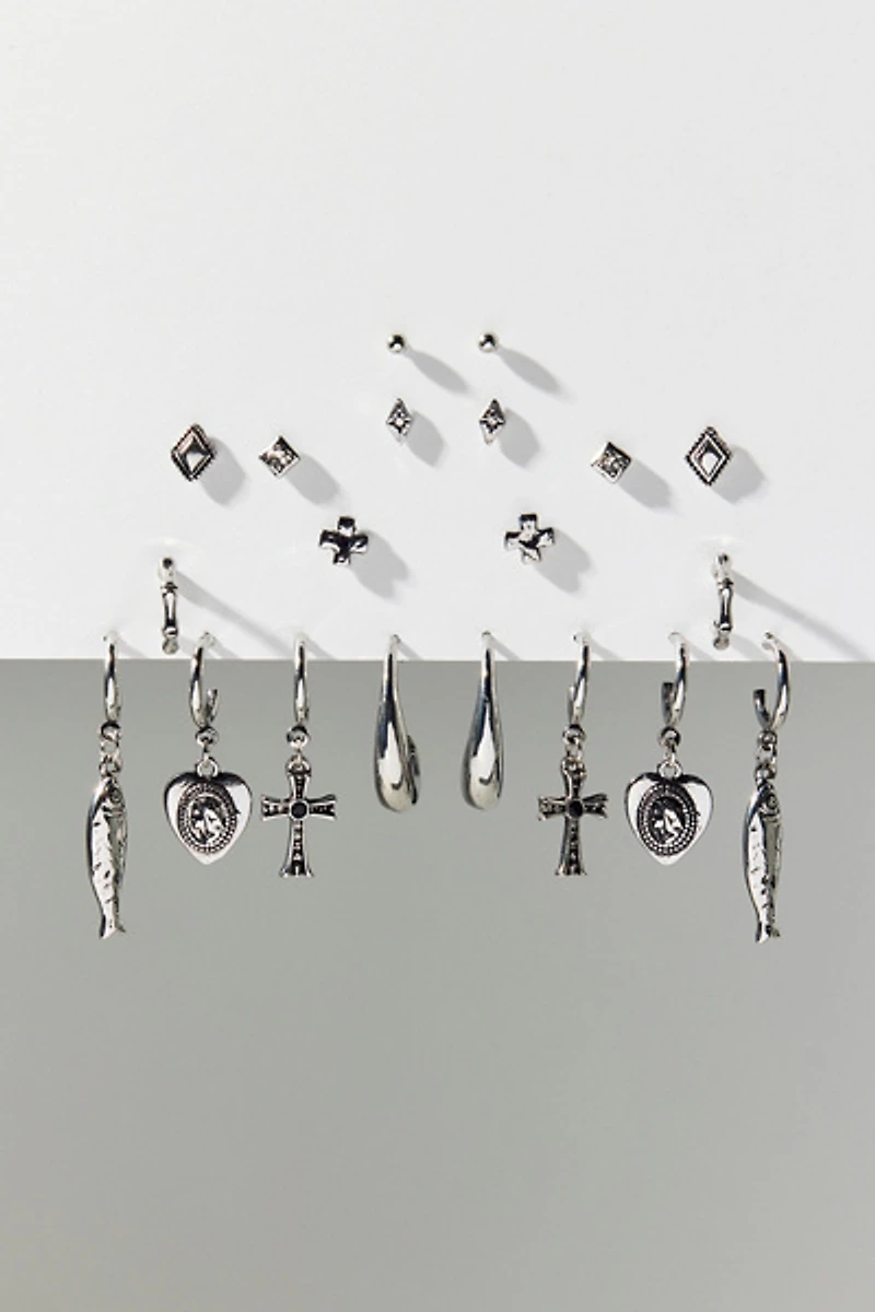 Essential Silver Multi Earrings Set