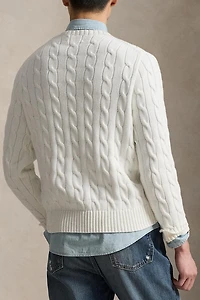 Polo Ralph Lauren USA Flag Cable Knit Crew Neck Sweater