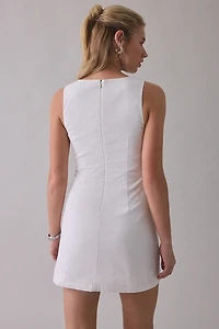 UO Lock It Down Keyhole Cutout Cotton Mini Dress