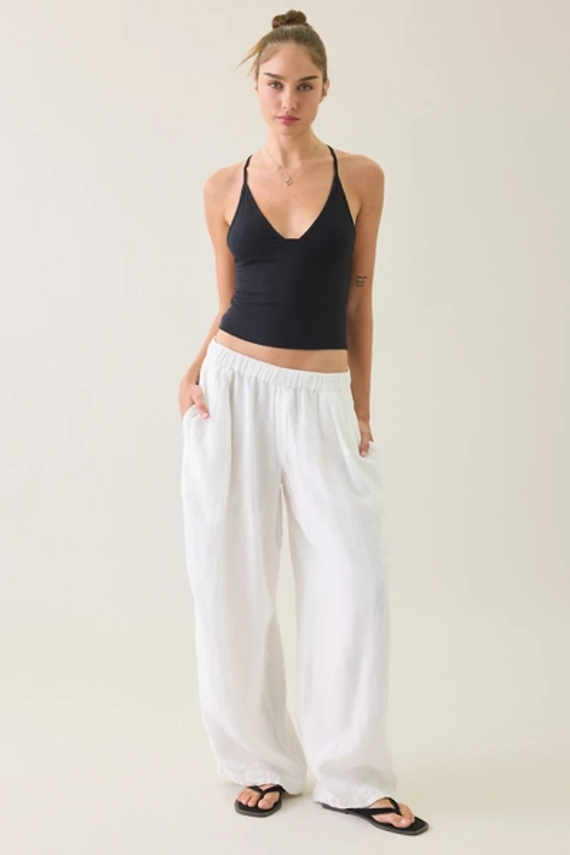 BDG Hold Me Tight Ribbed Racerback Cropped Cami
