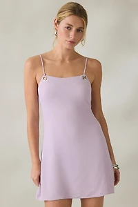 BDG Haley Hardware Detail Open-Back Shift Mini Dress