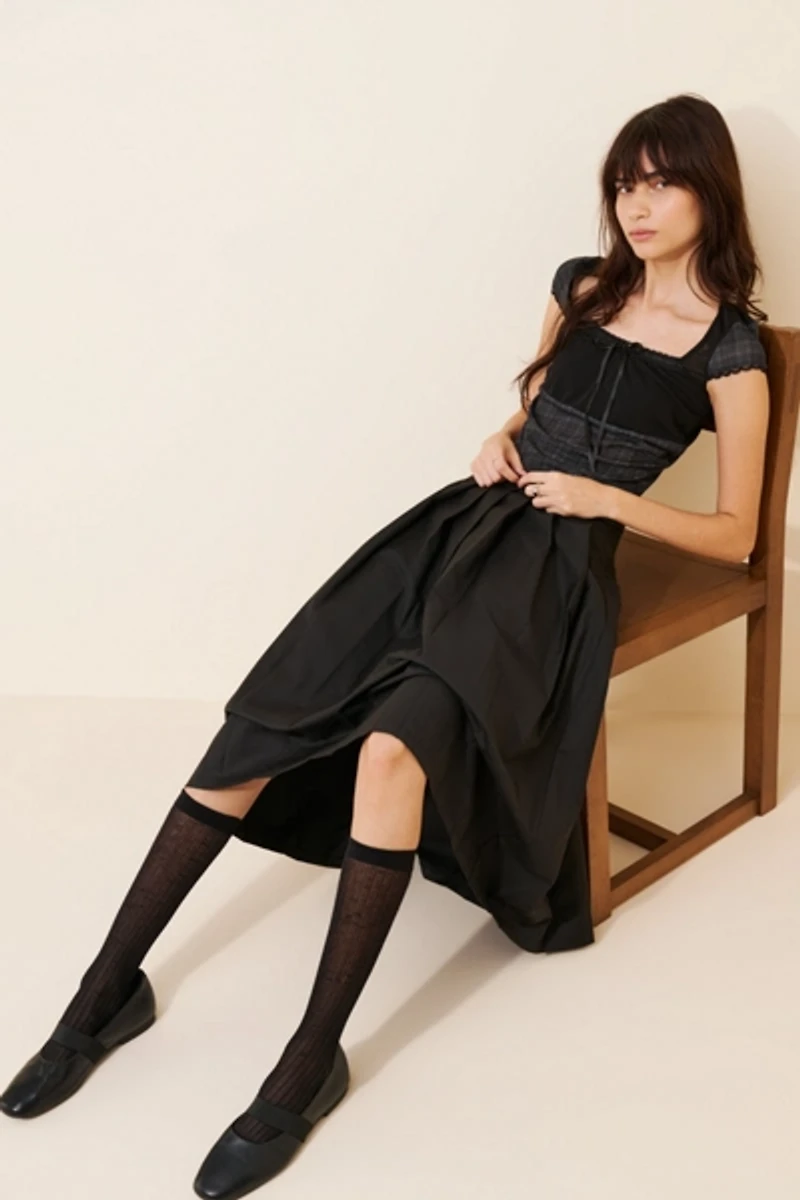 Daisy Street Shelley Square-Neck Top