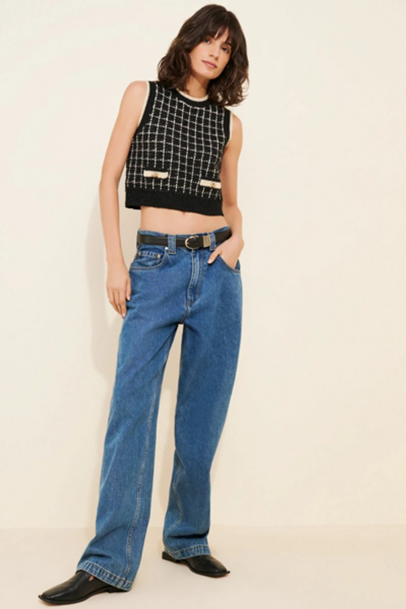 NVLT Plaid Stitch Sweater Vest