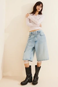 Daisy Street Long-Sleeve Pointelle Top