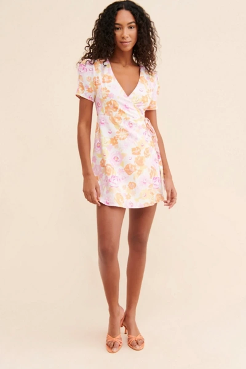 Charlie Holiday Callie Floral Wrap Dress