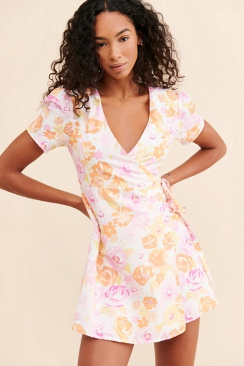 Charlie Holiday Callie Floral Wrap Dress
