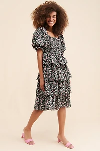 English Factory Floral Tiered Dress