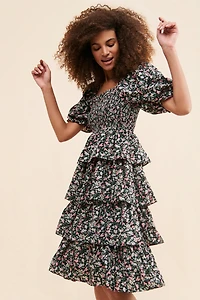 English Factory Floral Tiered Dress