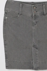 Vintage Y2k Grey Denim Mini Skirt