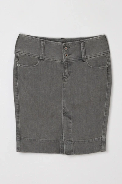 Vintage Y2k Grey Denim Mini Skirt